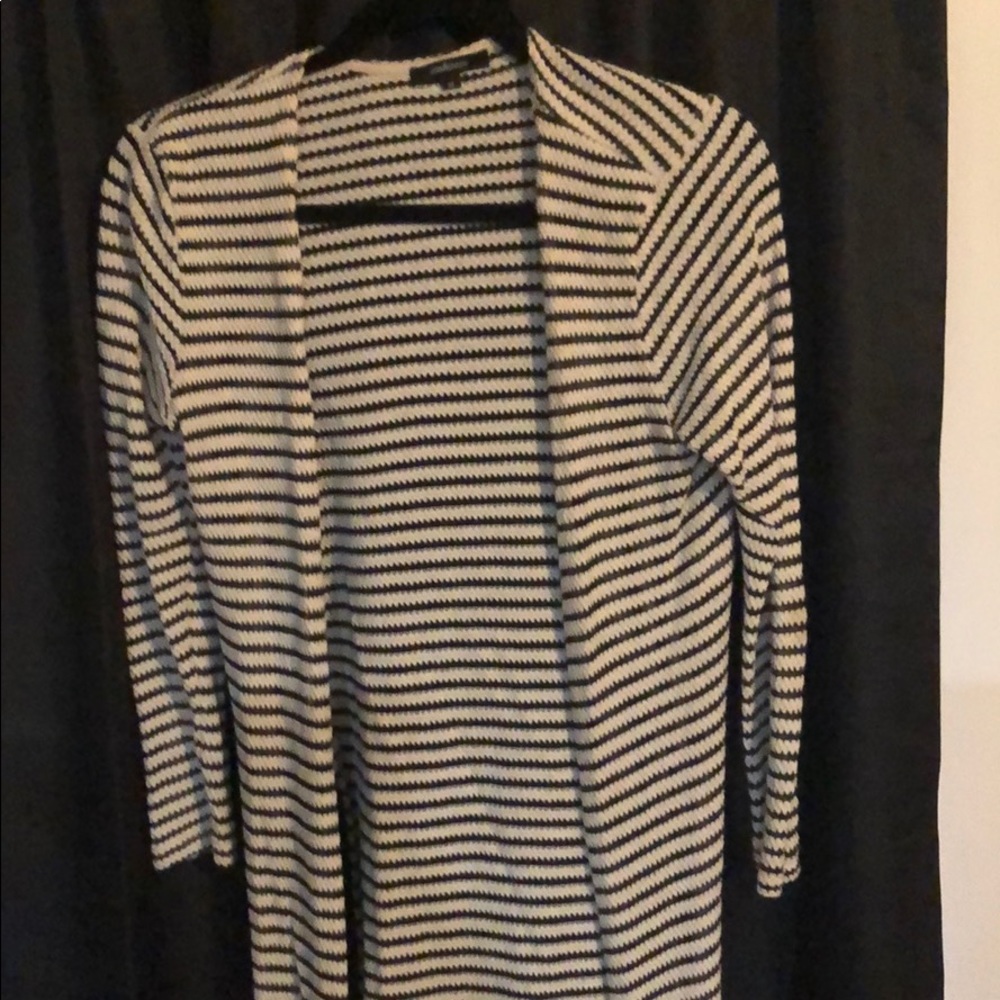 Black and white striped cardigan!